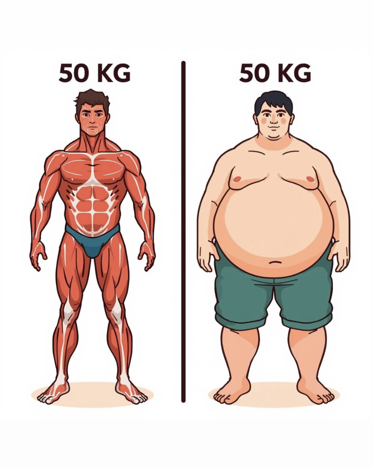 筋肉50kg VS 脂肪50kg