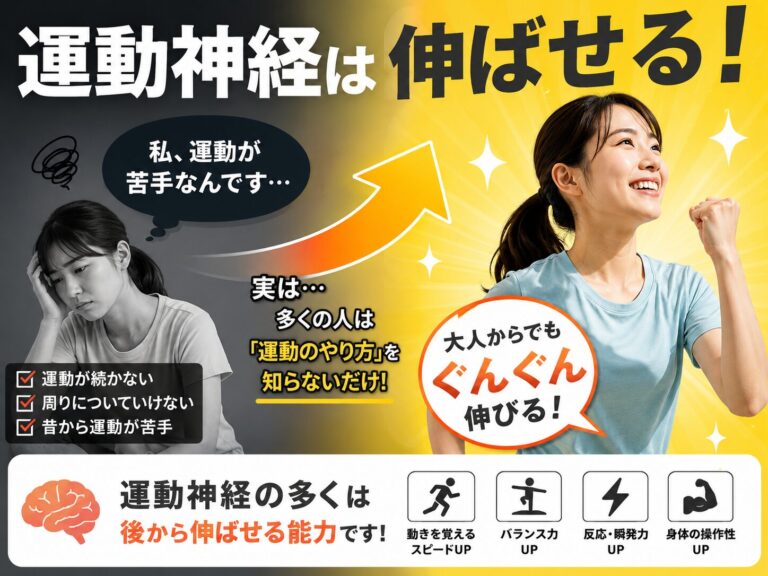 「運動神経が悪い」は思い込み？大人でも変われる理由