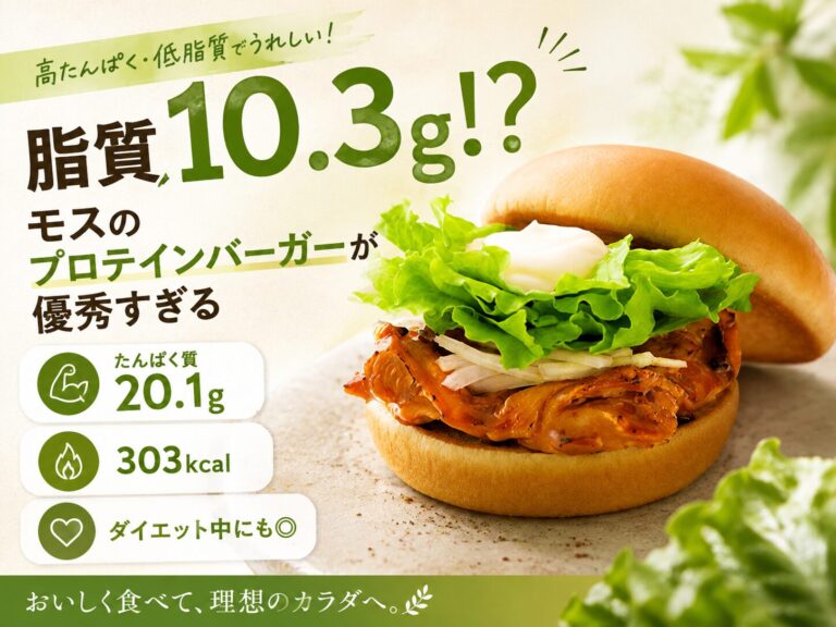 モスに“プロテインバーガー”発見！ダイエット中にも◎