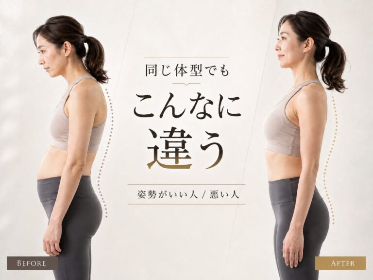 体型が変わらなくても見た目は変わる？姿勢の影響