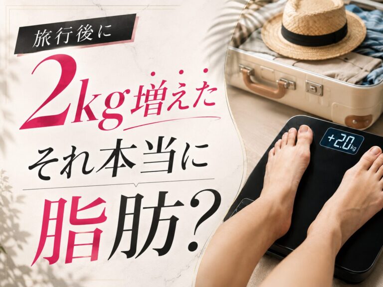 【旅行後に2kg増えた】それ本当に脂肪？