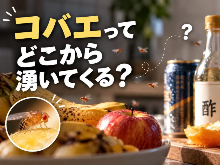 コバエはどこから湧く？意外な理由